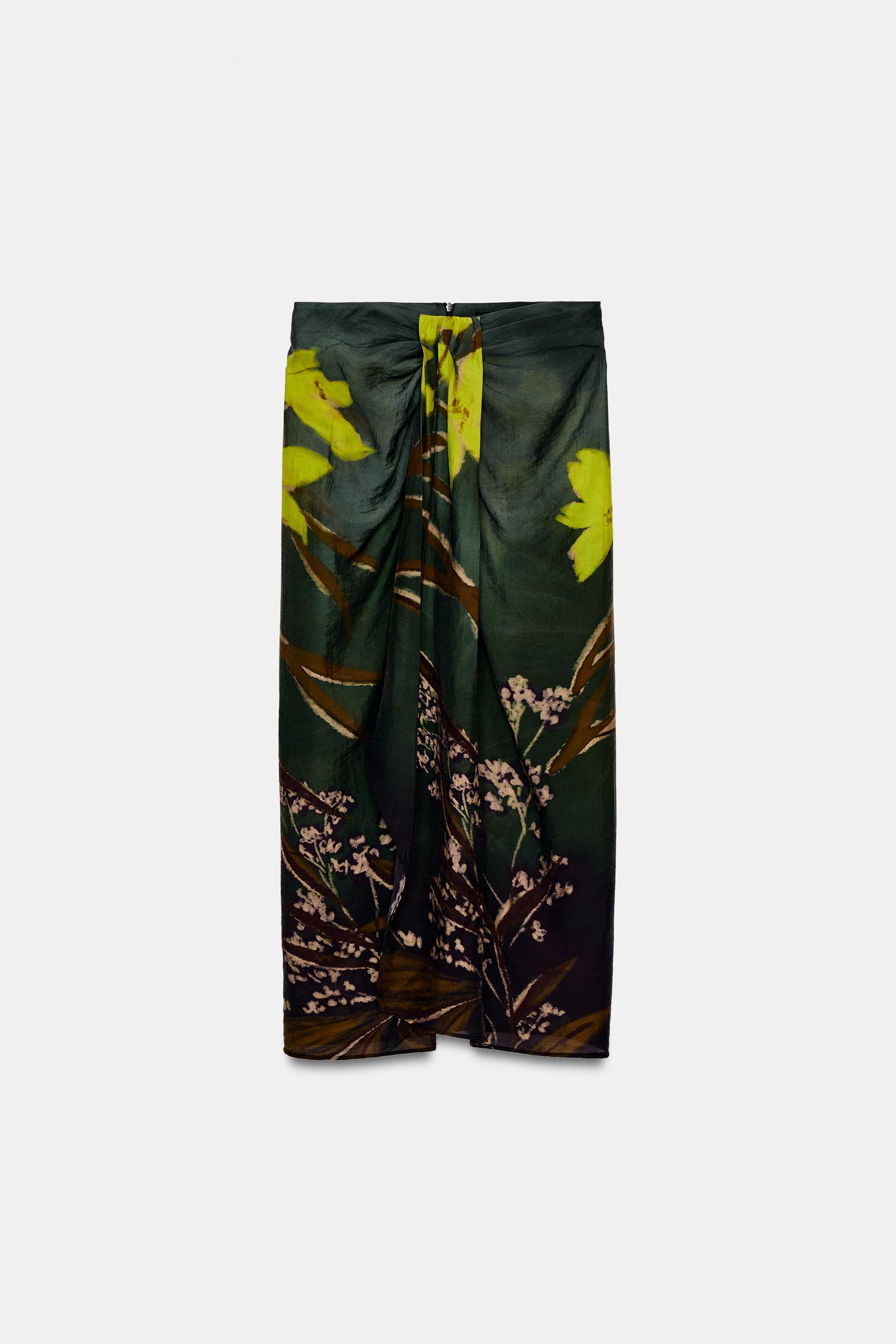 PARÉO IMPRIMÉ FLEURS NŒUD